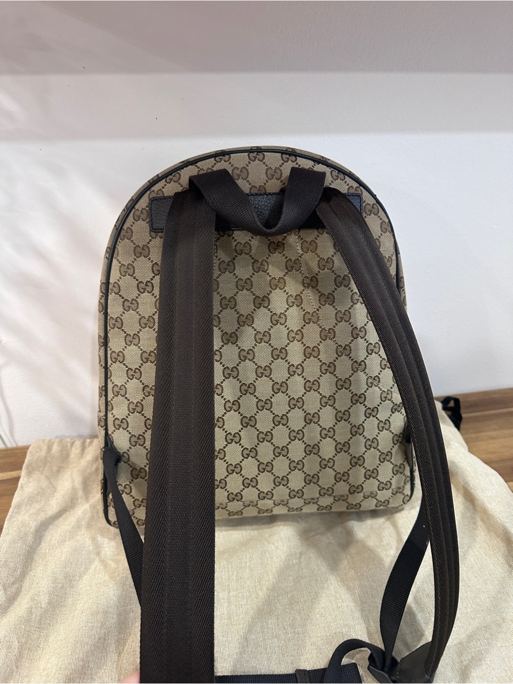Gucci Monogram Travel Backpack Dark Brown - Picture 4 of 12